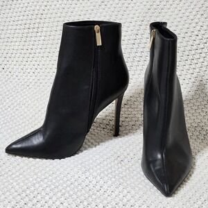 ASOS DESIGN Wide Fit Emerald High Heeled Sock Boots In Black Size 9 EU‎ 40
